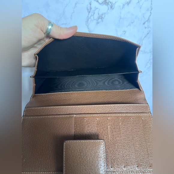 Gucci Monogram Leather and Canvas long wallet - Picture 8 of 12